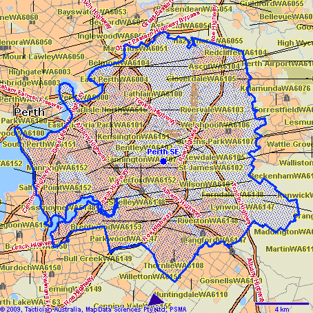Perth SE Map